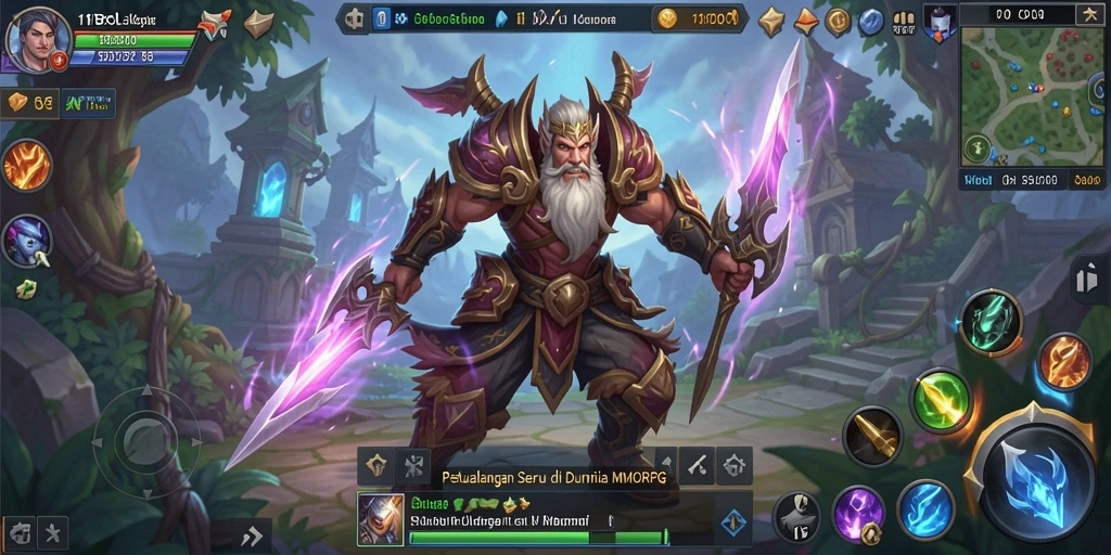 Tampilan gameplay seru dalam dunia MMORPG 11BOLA.