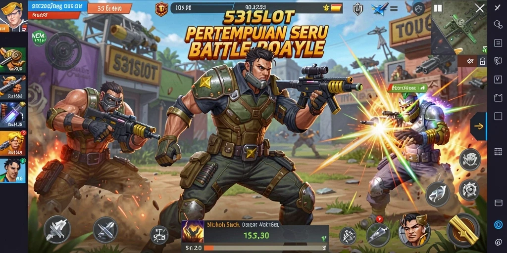 Tangkapan layar menampilkan aksi seru dalam game Battle Royale 531SLOT.