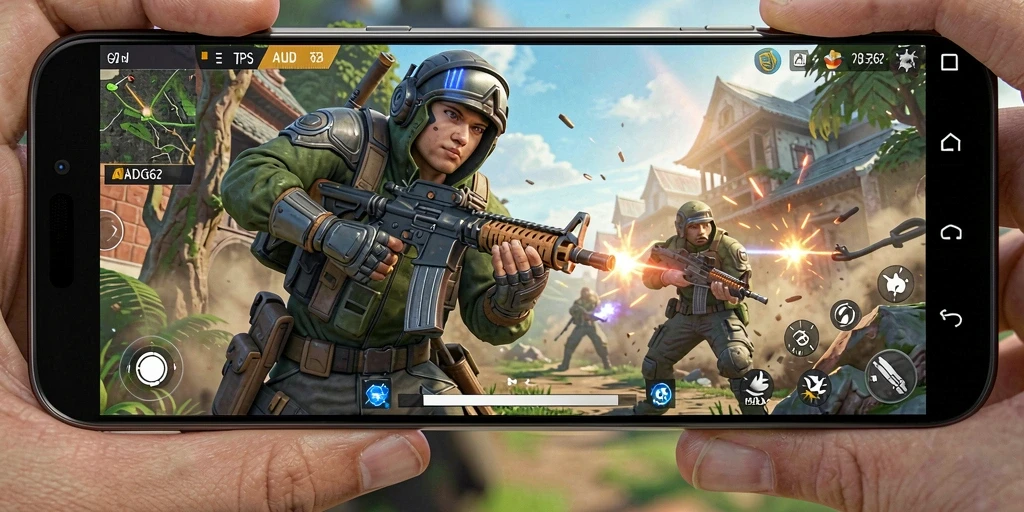 Tampilan gameplay menarik dalam ADG62 dengan aksi tembak-menembak yang mendebarkan.