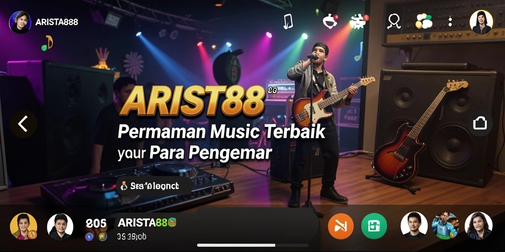 Screenshot ARISTA88 menampilkan pengguna yang bersenang-senang memainkan lagu musik.