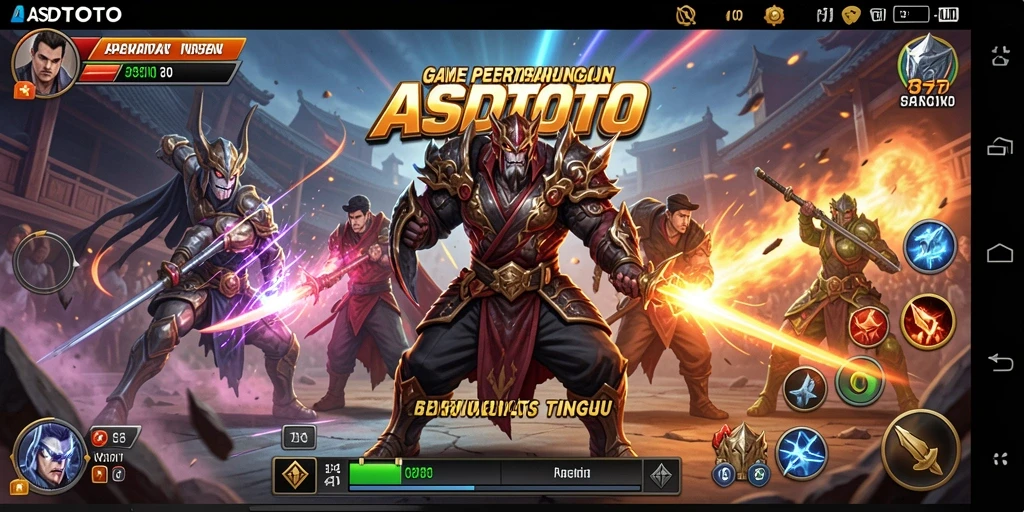Screenshot gameplay ASDTOTO menunjukkan aksi tempur yang menegangkan.