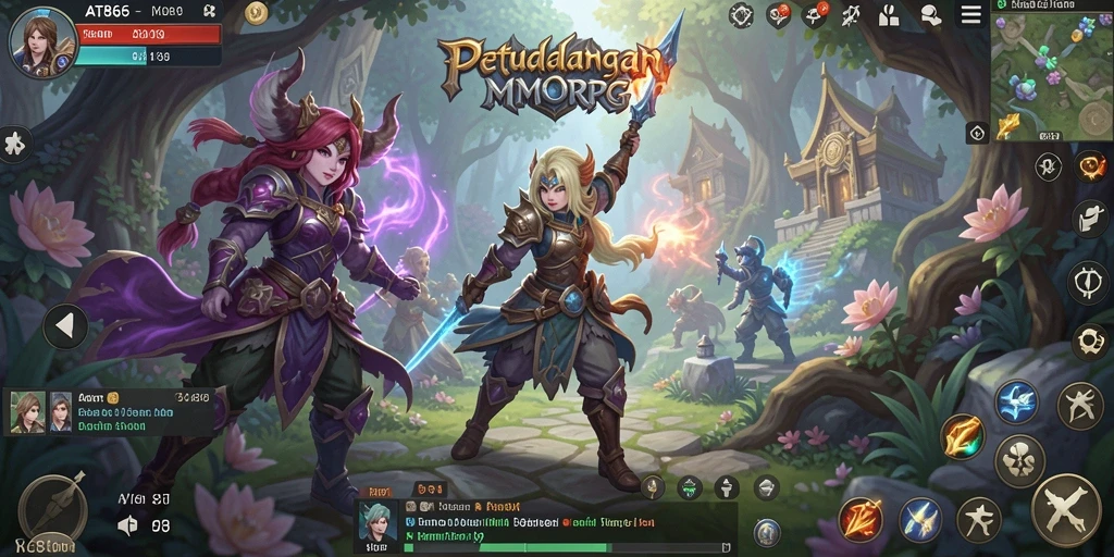Gameplay seru AT866 yang menampilkan pertempuran epik di dunia MMORPG.