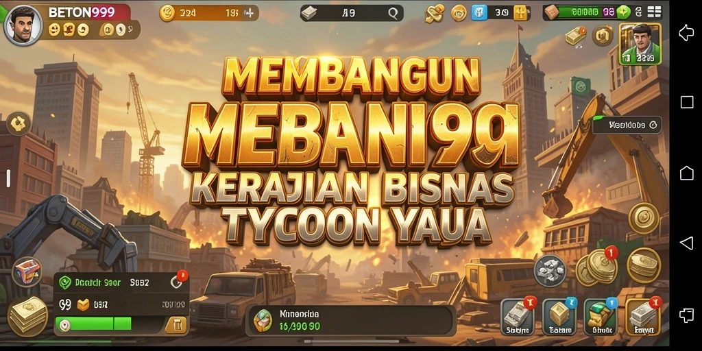 Tampilan gameplay menarik dari BETON999 yang menunjukkan manajemen bisnis.