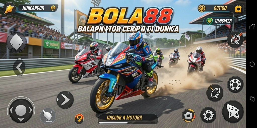 Gameplay BOLA88 yang mendebarkan dalam balapan motor.