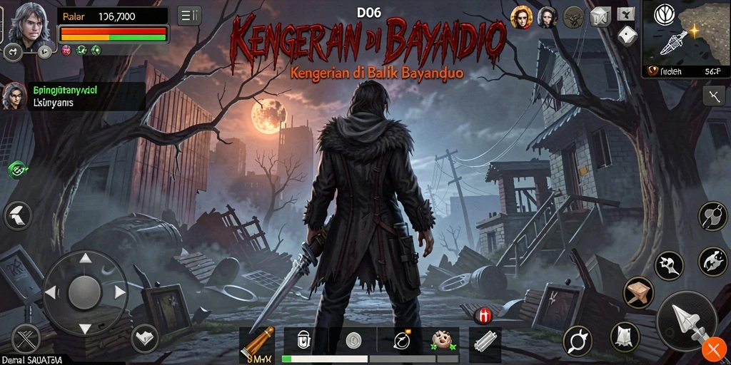 Screenshot D06 menampilkan suasana mencekam dengan karakter yang siap menghadapi ketakutan.