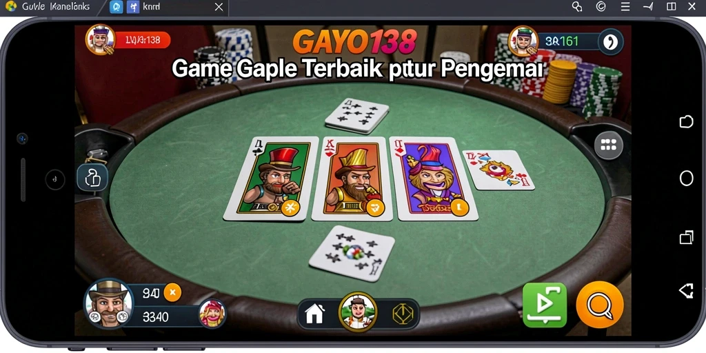 Screenshot GAYO138 menampilkan gameplay Gaple yang seru dan menarik.