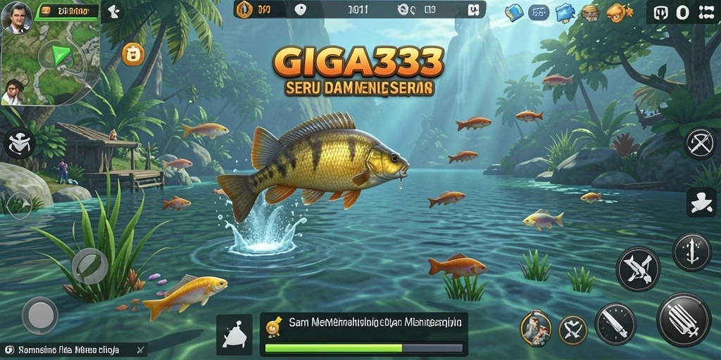 Tampilan gameplay GIGA33 yang menampilkan pengalaman memancing seru.
