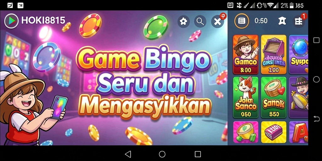 Tampilan gameplay HOKI8815 yang penuh warna dan interaktif.