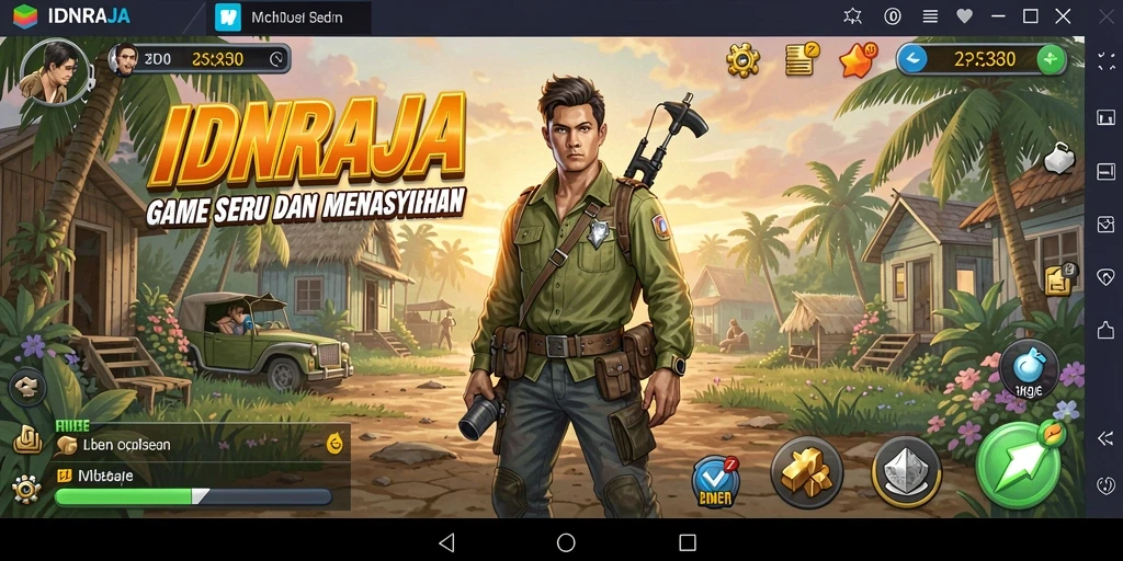 Menampilkan gameplay santai dan menyenangkan dari IDNRAJA.