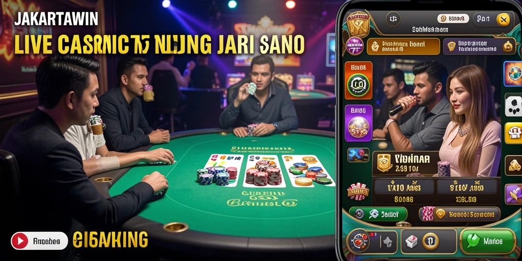 Tampilan gameplay Live Casino yang menarik di JAKARTAWIN.