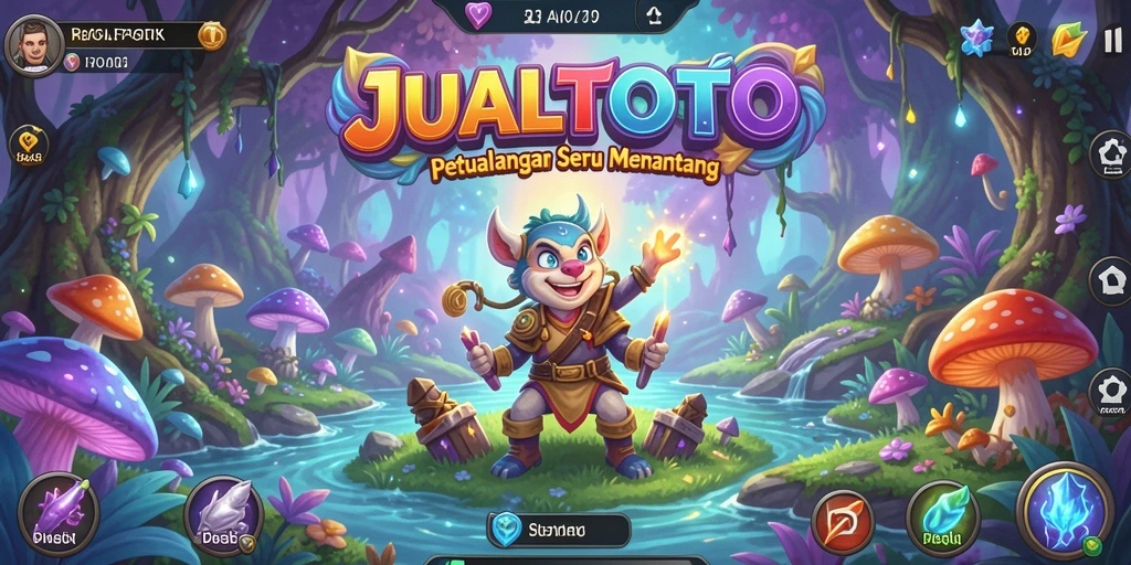 Tampilan gameplay <strong>JUALTOTO</strong> yang memikat dan menantang di dunia petualangan.