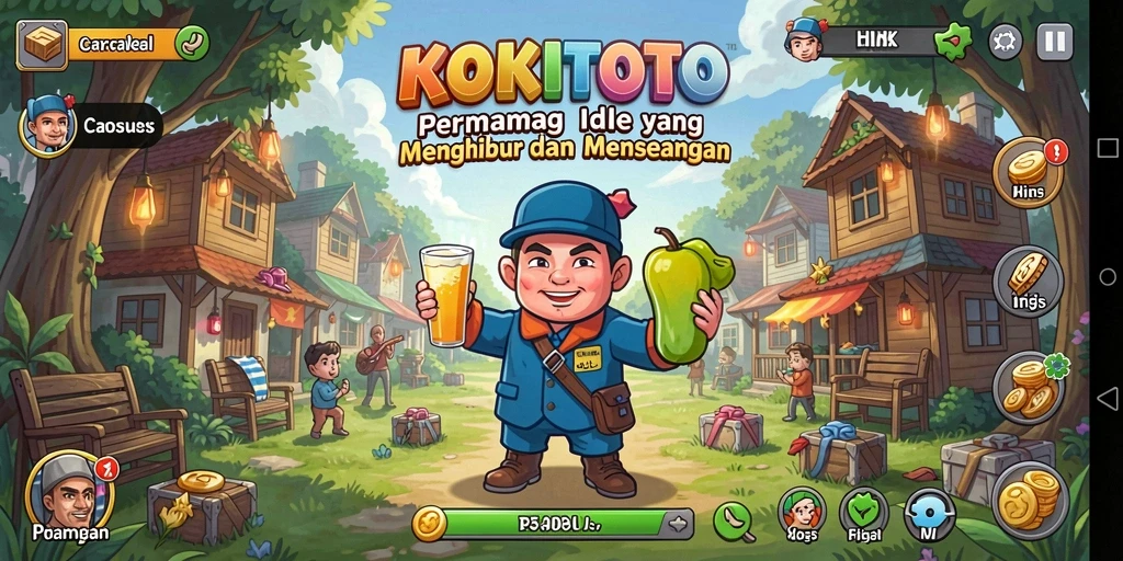 Tampilan gameplay KOKITOTO yang mengasyikkan dan penuh warna.