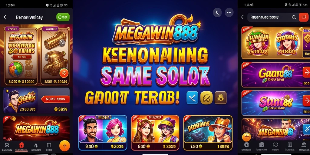 Tampilan menarik dan mengasyikkan dari gameplay Slot MEGAWIN888.