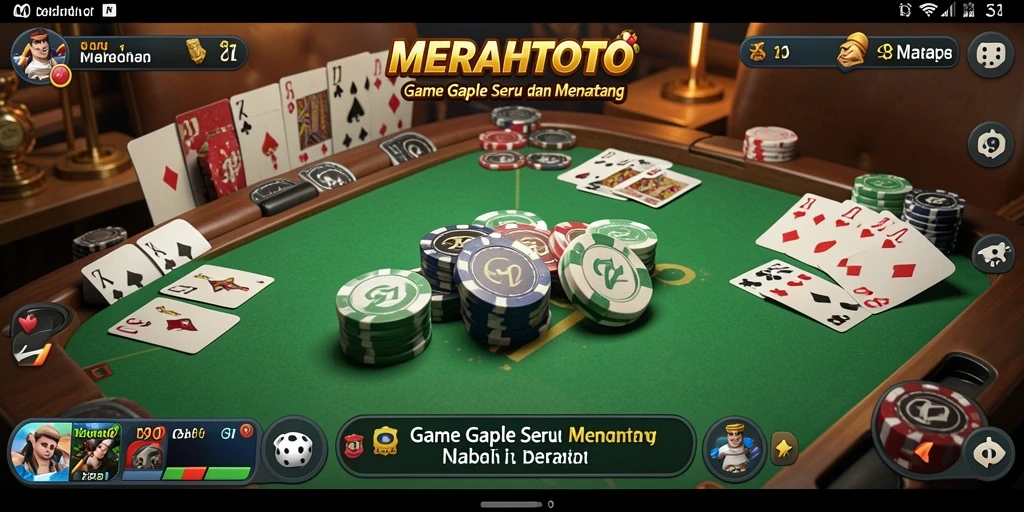 Gameplay seru Gaple di MERAHTOTO yang menantang.