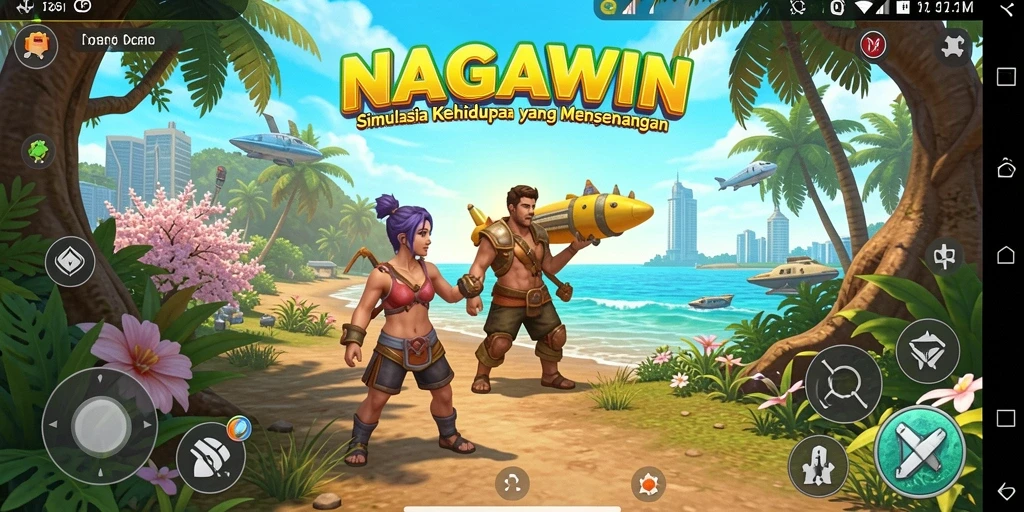 Tampilan gameplay NAGAWIN yang menarik dan interaktif.