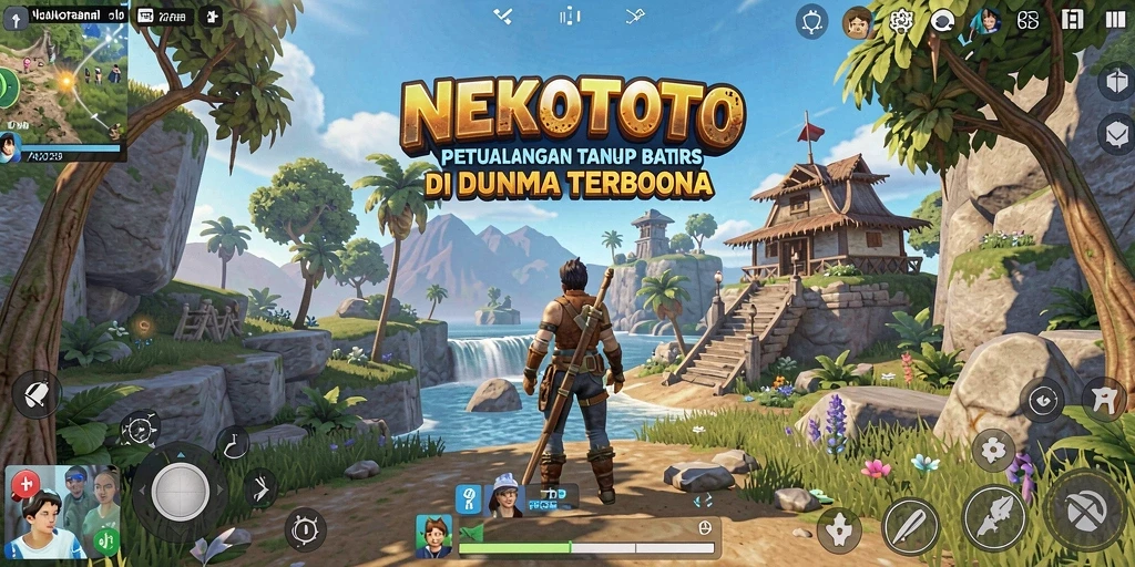 Tampilan gameplay NEKOTOTO yang menawan di dunia terbuka.