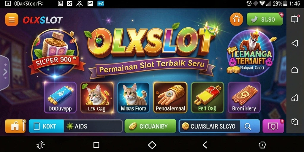 Screenshot utama OLXSLOT menampilkan gameplay Slot yang menggembirakan.