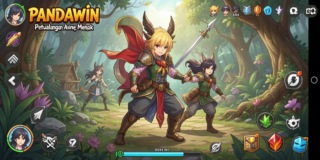 Gameplay seru dalam dunia anime yang penuh warna dan tantangan.