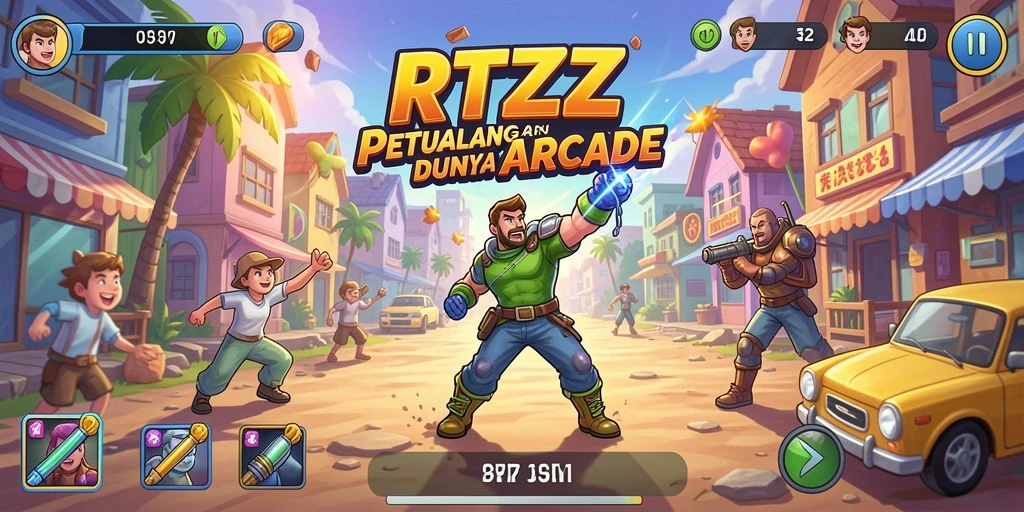 Tampilan gameplay seru dari RTZZ dalam genre Arcade.