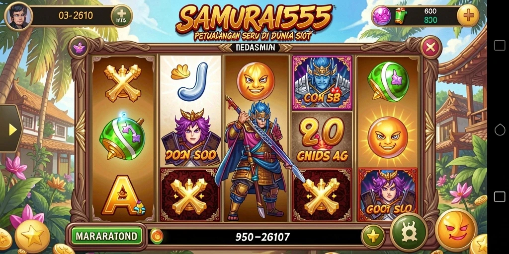 Tampilan menarik dari gameplay slot SAMURAI555.