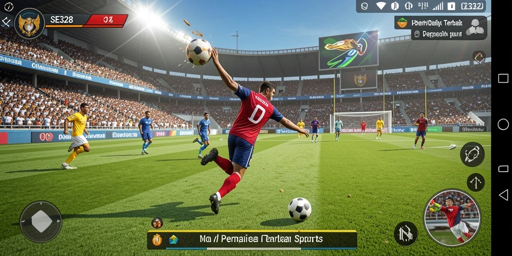 Tampilan gameplay SE328 yang menampilkan aksi olahraga yang seru.