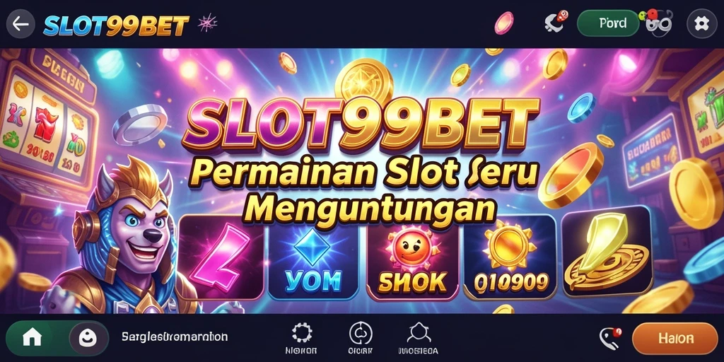 Tampilan menarik dari gameplay SLOT99BET dengan berbagai tema Slot.