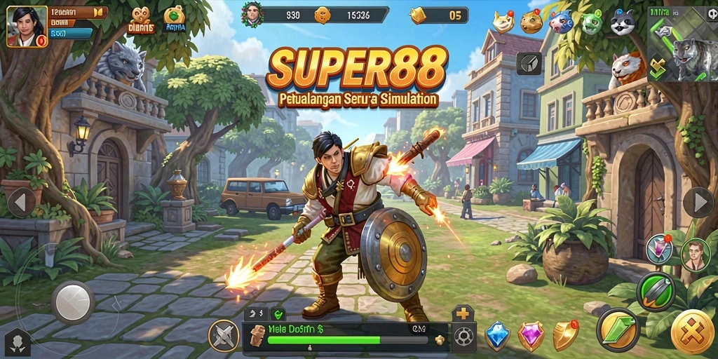 Screenshot utama <strong>SUPER88</strong> menampilkan grafis gameplay menarik yang mendalam.