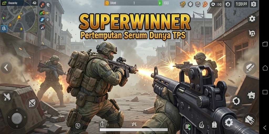 Tampilan menarik dari aksi pertempuran dalam <strong>SUPERWINNER</strong>