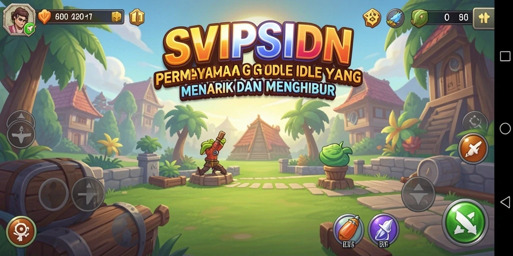Tampilan screenshot utama SVIPSIDN menunjukkan gameplay Idle yang menarik.