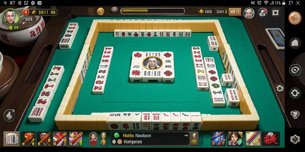 Tampilan gameplay seru dan menantang dari V87 Mahjong.