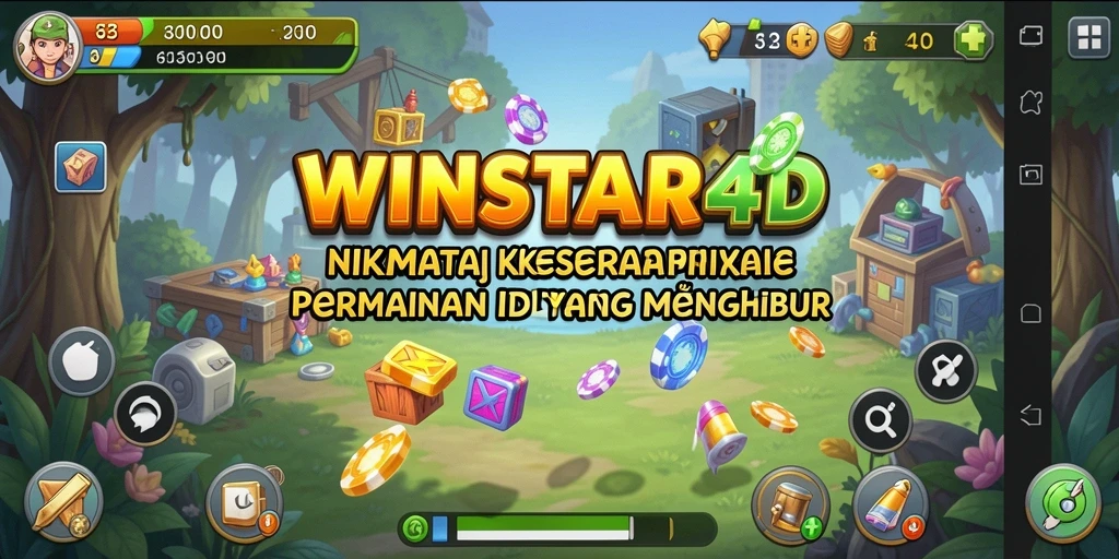Tampilan gameplay WINSTAR4D yang mengasyikkan dan penuh warna.